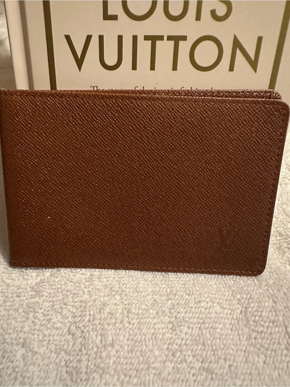 Louis Vuitton Brown Taiga Leather ID Card Holder